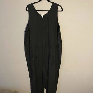 NWOT Eileen Fisher Oversized Sleeveless Linen Wide Leg Jumpsuit XL